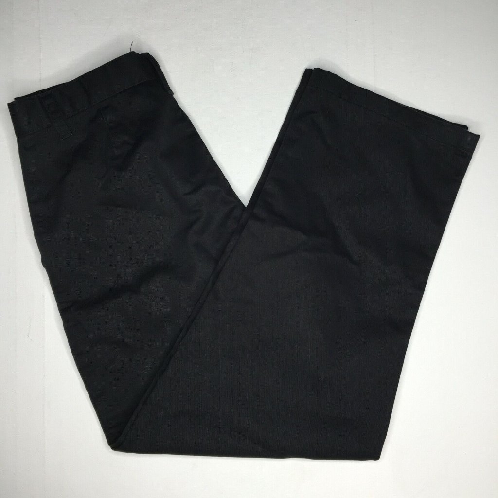 Cherokee Girls Boys Childrens Pants Black Size 12 Expandable Waist Button Zipper